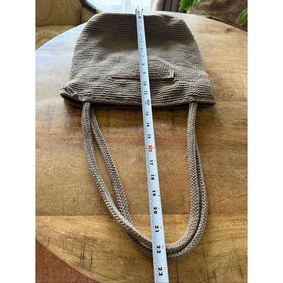 The Sak Crochet Shoulder Bag Taupe Woven Boho Casual Everyday Purse - Picture 5 of 10